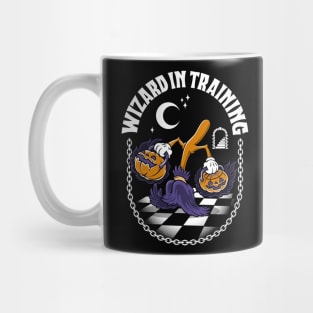 Wizard in Training - Creepy Cute Pumpkin - Spooky Vintage Cartoon Mug